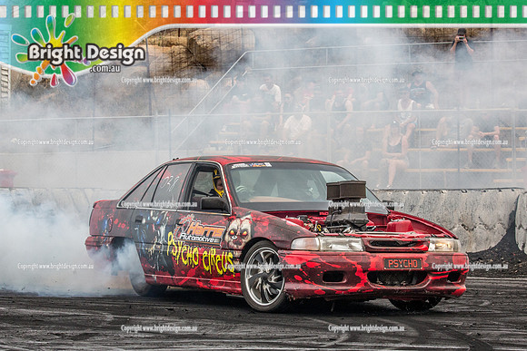 Street Machine Supernats 24 @ Stawell Motor Sports Club 8 Dec 2018  (1019)  PSYCHO CIRCUS BURNOUT