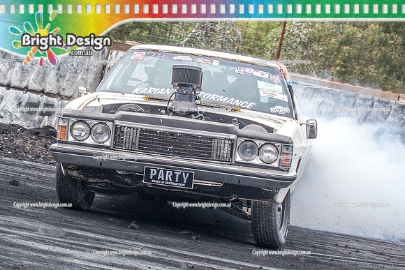 Street Machine Supernats 24 @ Stawell Motor Sports Club 8 Dec 2018  (1113)  PARTY BURNOUT