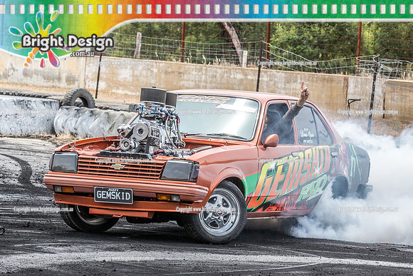 Street Machine Supernats 24 @ Stawell Motor Sports Club 8 Dec 2018  (1300)  GEMSKID BURNOUT