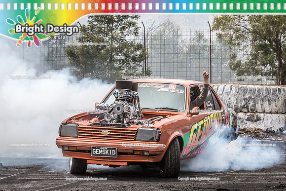 Street Machine Supernats 24 @ Stawell Motor Sports Club 8 Dec 2018  (1309)  GEMSKID BURNOUT