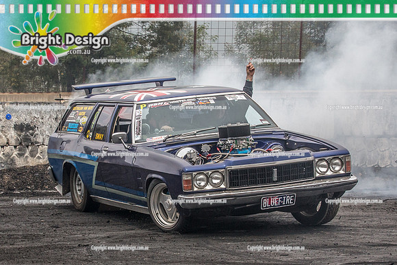 Street Machine Supernats 24 @ Stawell Motor Sports Club 8 Dec 2018  (1546)  BLUEFIRE  BURNOUT  SWAY