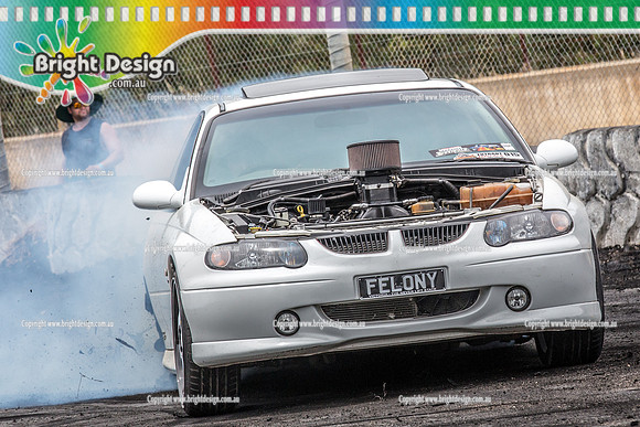 Street Machine Supernats 24 @ Stawell Motor Sports Club 8 Dec 2018  (1582)  FELONY BURNOUT