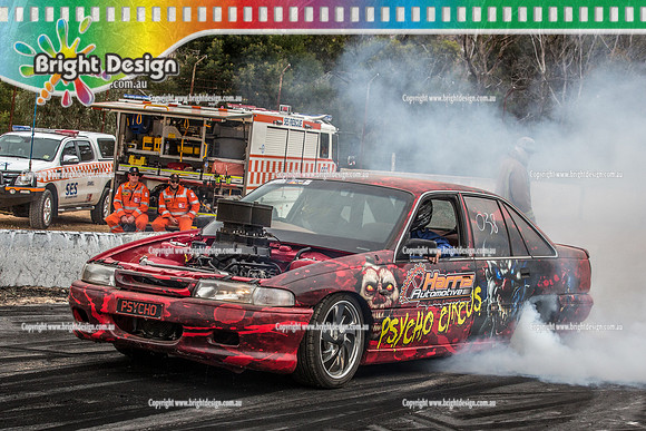 Street Machine Supernats 24 @ Stawell Motor Sports Club 8 Dec 2018  (1976)  PSYCHO CIRCUS BURNOUT