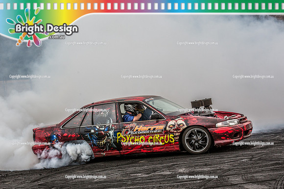 Street Machine Supernats 24 @ Stawell Motor Sports Club 8 Dec 2018  (2415)  PSYCHO CIRCUS BURNOUT