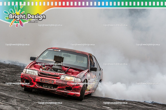 Street Machine Supernats 24 @ Stawell Motor Sports Club 8 Dec 2018  (2428)  PSYCHO CIRCUS BURNOUT