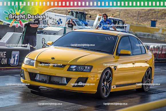 Fast Friday @ Calder Park Drag Racing Friday 15 February 2019 (112710)  BEN POLSON YELLOW HSV