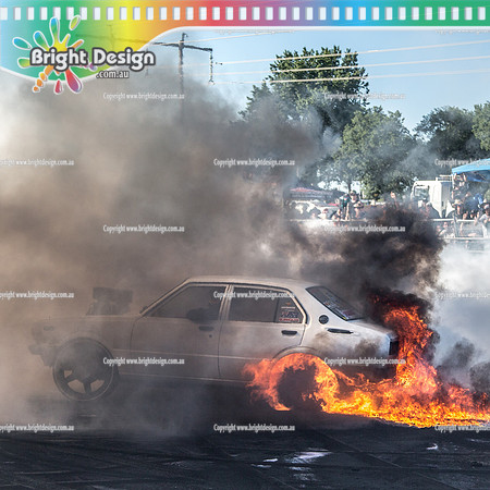 Summernats 32 Sunday 6 Jan 2019  BDMP1549  THELMA FIRE BURNOUT square