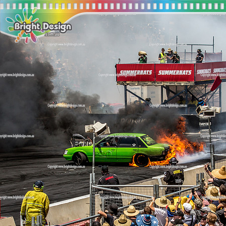 Summernats 32 Saturday 5 Jan 2019  BDMP6399  BLOWNVK FIRE BURNOUT square