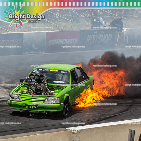 AAA  Summernats 32 Saturday 5 Jan 2019  BDMP6382  BLOWNVK FIRE BURNOUT square