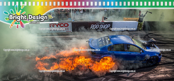 Summernats 32 Thursday 3 Jan 2019  BDMP1510  WIDEOPEN FIRE BURNOUT