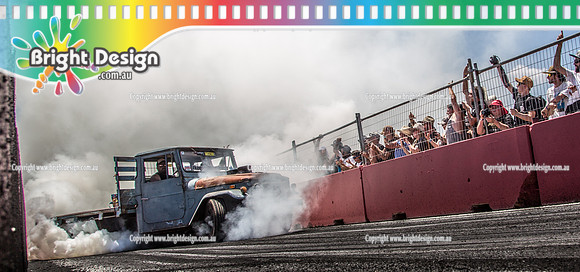 Summernats 32 Friday 4 Jan 2019  BDMP2820  FARMHACK Burnout Skid Row Lunatic Lane