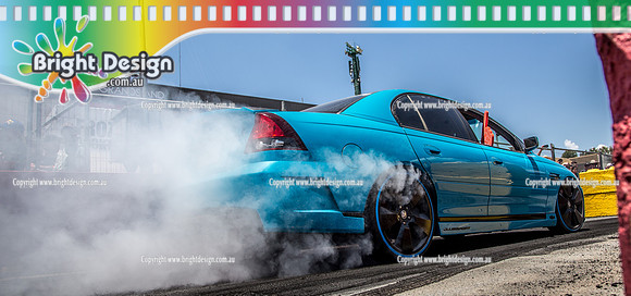 Summernats 32 Friday 4 Jan 2019  BDMP2880  TBC BLUE Burnout Skid Row Lunatic Lane