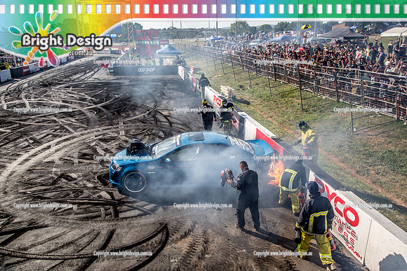 Summernats 32 Thursday 3 Jan 2019  BDMP1850  CFA IH8FDS FIRE BURNOUT