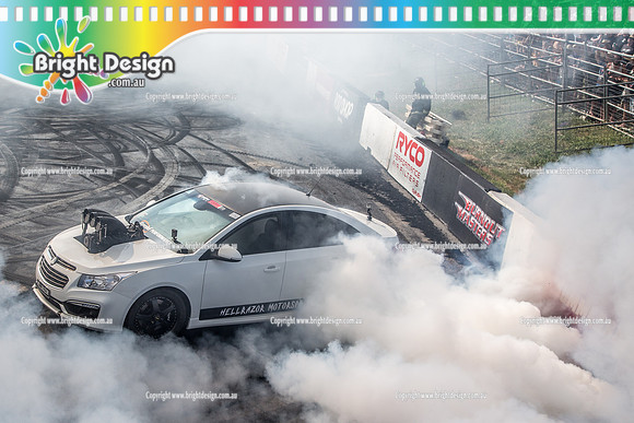 Summernats 32 Thursday 3 Jan 2019  BDMP1466  HELLRAZOR BURNOUT