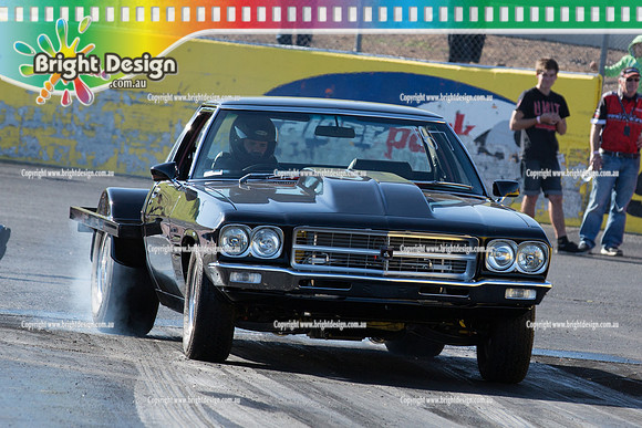 ANDRA Street Outlaws Drag Racing Quals Rnd 5 @ Calder Park 24 September 2014 (25075)  BLACK UTE