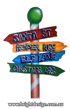 10-45 M-07 WM Multi  Sign Christmas Signage Outdoor Christmas Display Custom Airbrushed Christmas  Decoration by Bright Design Studio