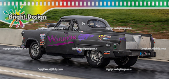 Nostalgia Tri-series RND 2 @ Swan Hill Dragway Sat 18 May 2019   (9137)-2  1954 WARRIOR JEFFERY MOCKETT