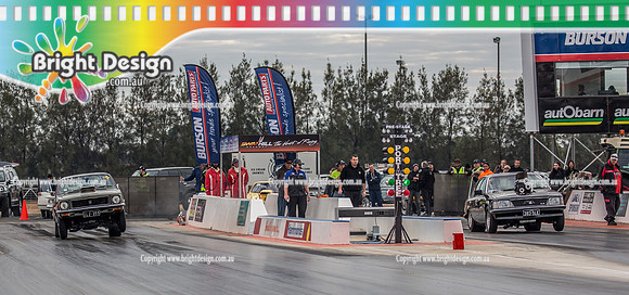 Nostalgia Tri-series RND 2 @ Swan Hill Dragway Sat 18 May 2019   (9201)-3  1275 ILJ355  PAUL SURKITT  1111 SLE VH COMMODORE 383SLE