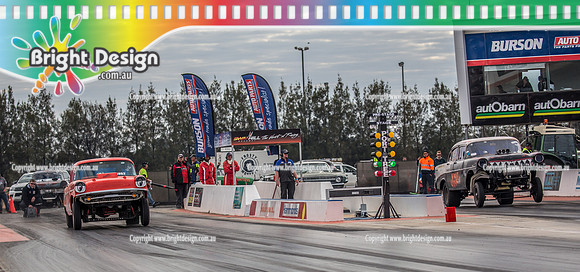 Nostalgia Tri-series RND 2 @ Swan Hill Dragway Sat 18 May 2019   (9400)  3952 PETER RAINES BAD ASS TO  1289 LOOSE CANNON  STEVE BIGGS