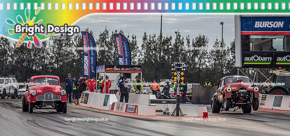 Nostalgia Tri-series RND 2 @ Swan Hill Dragway Sat 18 May 2019   (9440) PULSATOR DEAN WALDING 222 4219 MR SHIFTER SIMON ADRICHEM