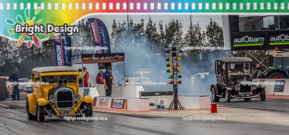Nostalgia Tri-series RND 2 @ Swan Hill Dragway Sat 18 May 2019   (9557)  4254 YELA28 IAN HICK  3384 MY022 NOEL INMAN