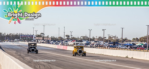 Nostalgia Tri-series RND 2 @ Swan Hill Dragway Sat 18 May 2019   (10824)  3384 MY022 NOEL INMAN  4254 YELA28 IAN HICK