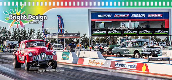 Nostalgia Tri-series RND 2 @ Swan Hill Dragway Sat 18 May 2019   (11127)  PULSATOR DEAN WALDING  WILD MAN  222