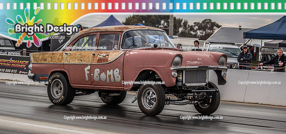 Nostalgia Tri-series RND 2 @ Swan Hill Dragway Sat 18 May 2019   (9378)   7167 FBOMB JAMES EMING