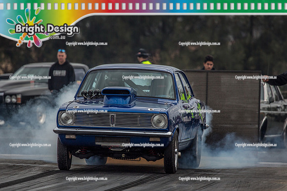 Nostalgia Tri-series RND 2 @ Swan Hill Dragway Sat 18 May 2019   (9121) 6844 KJP350 PETER HERITAGE HB