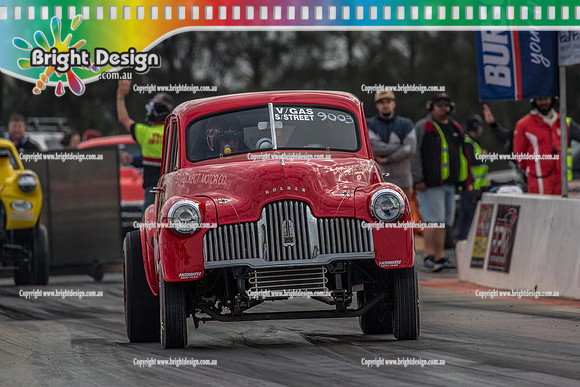 Nostalgia Tri-series RND 2 @ Swan Hill Dragway Sat 18 May 2019   (9362)  PULSATOR DEAN WALDING  WILD MAN  222