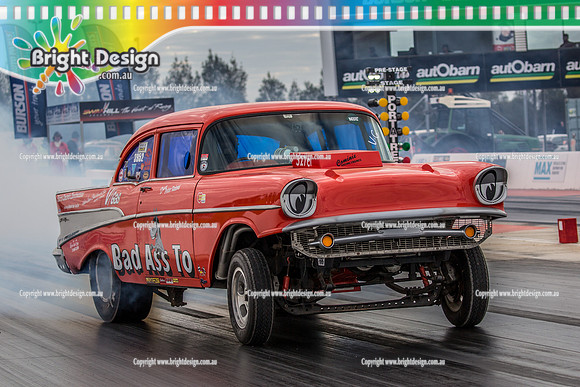 Nostalgia Tri-series RND 2 @ Swan Hill Dragway Sat 18 May 2019   (9395)  3952 PETER RAINES BAD ASS TO
