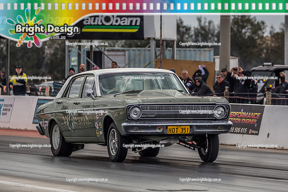 Nostalgia Tri-series RND 2 @ Swan Hill Dragway Sat 18 May 2019   (9414)    HOT351 CASEY JOHNSON  X-RATED
