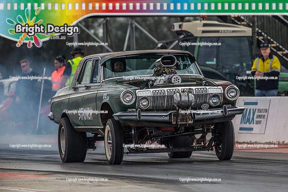 Nostalgia Tri-series RND 2 @ Swan Hill Dragway Sat 18 May 2019   (9418)  ROLLIN STAUNCH JESSE BOURKE  BVP131