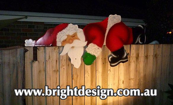 2- S-02 CG WM Lazy Santa Outdoor Christmas Display Custom Airbrushed by Bright Design (2)