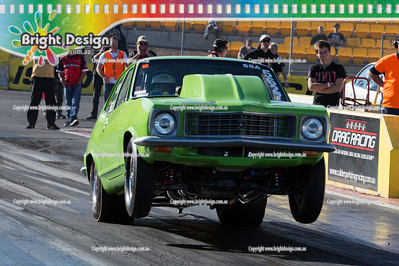ANDRA Street Outlaws Drag Racing Quals Rnd 5 @ Calder Park 24 September 2014 (24951)  SSA 5627  LIME GREEN