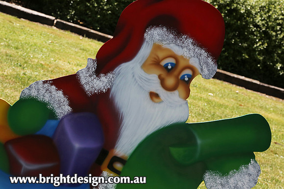 2- S-09 UC Santa Checking his List for Christmas Presents Outdoor Christmas Decoration for a Outdorr Display (2)