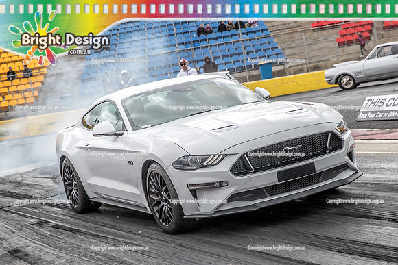 Sunday Funday @ Calder Park Drag Racing Sunday 29 September 2019 (125615)  WHITE MUSTANG  TBC