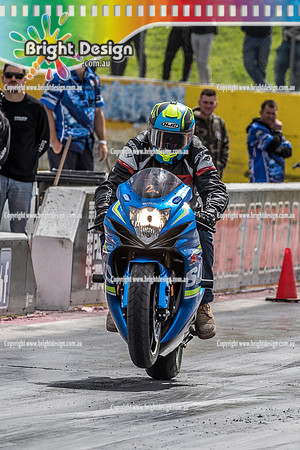 Sunday Funday @ Calder Park Drag Racing Sunday 22 September 2019 (122674) -2  SUZUKI BLUE GSXR BIKE