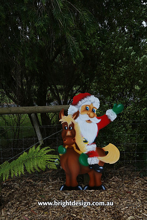 2- S-14 a Santa on Horse 1 Outdoor Christmas Decoration by Bright Design (3)