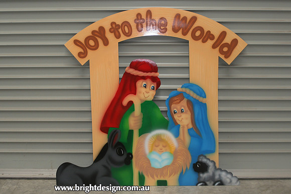 9-10 TD-01 F Nativity Outdoor Christmas Cut Outs Personalised for Home Christmas Displays