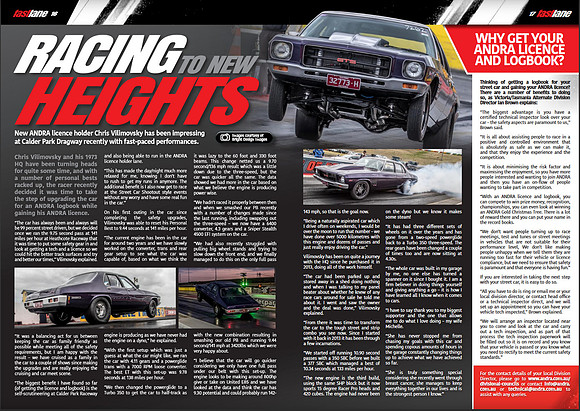 Fast Lane issue 29 November 2019 editional Chris Vilimovsky