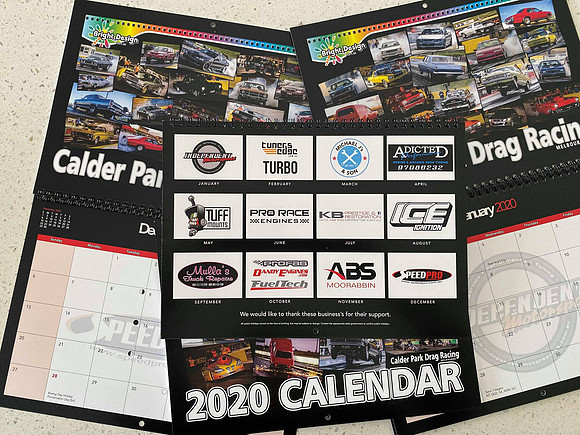 Bright Design 2020 Calendar Photos from Calder Park Drag Raacing 2