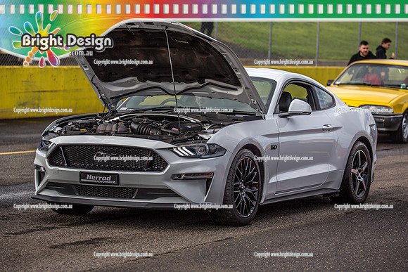 Sunday Funday @ Calder Park Drag Racing Sunday 16 June 2019 (119552)  HERROD  WHITE MUSTANG