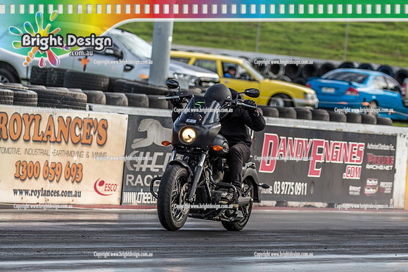 Sunday Funday @ Calder Park Drag Racing Sunday 16 June 2019 (119676)  2C8EY VICTORY BIKE
