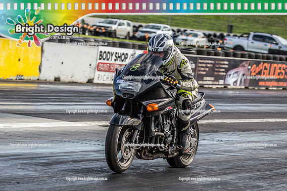 Sunday Funday @ Calder Park Drag Racing Sunday 16 June 2019 (119687)  KAWASAKI JARROD H BIKE