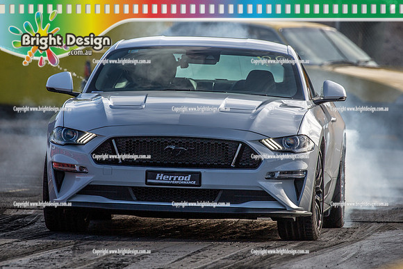 Sunday Funday @ Calder Park Drag Racing Sunday 16 June 2019 (119856)  WHITE MUSTANG CHRIS HERROD PERFORMANCE