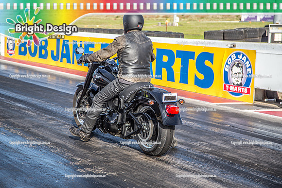 Sunday Funday @ Calder Park Drag Racing Sunday 16 June 2019 (120139)   BLACK HARLEY BIKE TBC