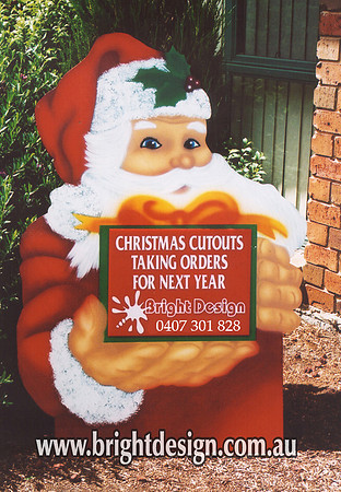 2- S-18 Bright Design Santa Signage Custom Airbrushing by Bright Design Airbrush Studio