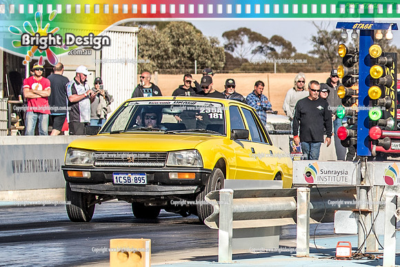Street Machine Drag Challenge 6 SMDC6 2019  BDMP7045  1CSB895  ROD & PAUL WILLIAMS  YELLOW PEUGEOT