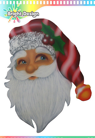 2- S-30 WM Z Father Christmas Head Outdoor Christmas Decoration for your home